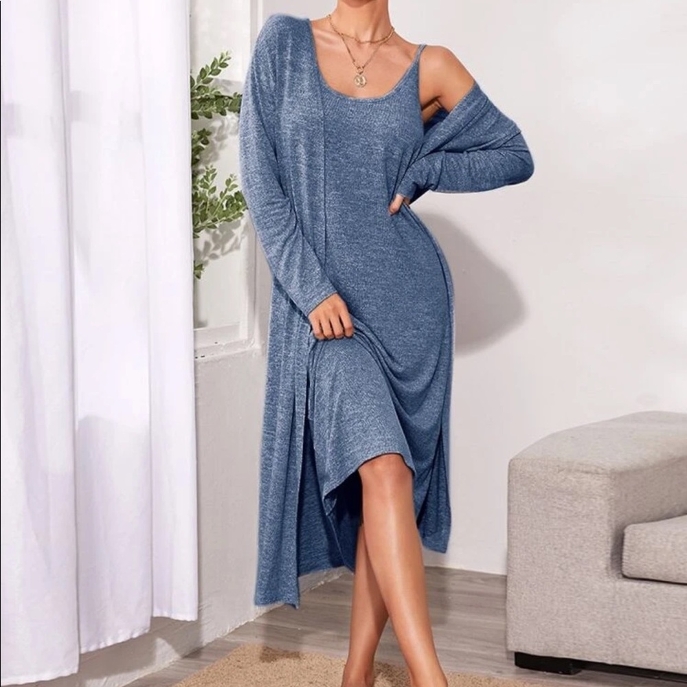 Solid cami dress with robe!! ✨